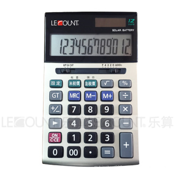 Calculadora de oficina de 12 dígitos con función opcional de impuestos en y Jp (LC228T-JP)